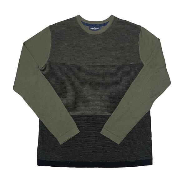 Daniel Hechter Merino Wool Crewneck Sweater Textured Knit Gradient Green Small - Picture 1 of 11